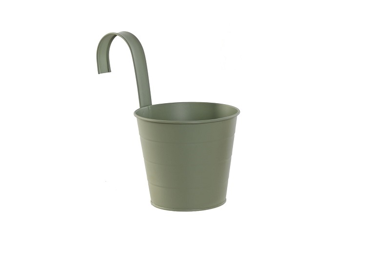 MACETERO METAL 14X14X23CM VERDE